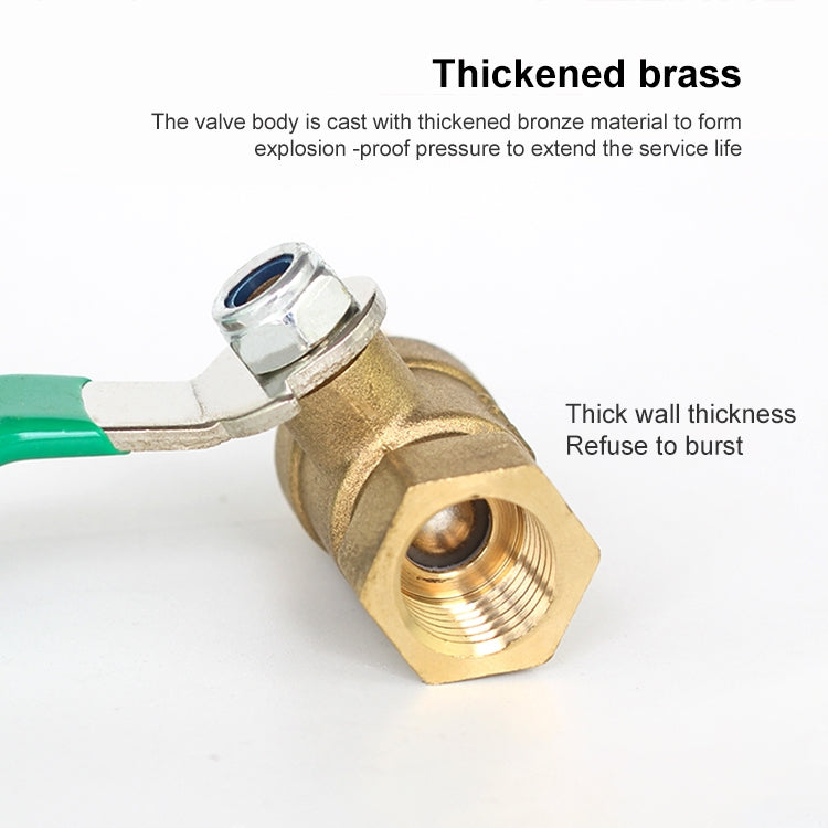 LAIZE Pneumatic Hose Connector Thickened Brass Ball Valve, Size:Double Inside 4 Point 1/2 inch -  by LAIZE | Online Shopping UK | buy2fix