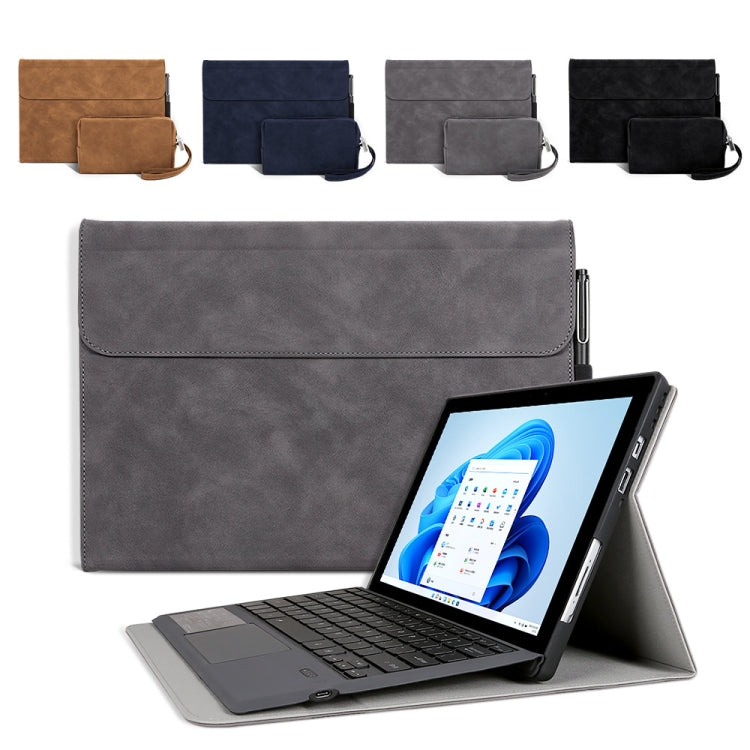 For Microsoft Surface Pro 9 Sheepskin All-Inclusive Shockproof Protective Case with Power Bag(Black) - Others by buy2fix | Online Shopping UK | buy2fix