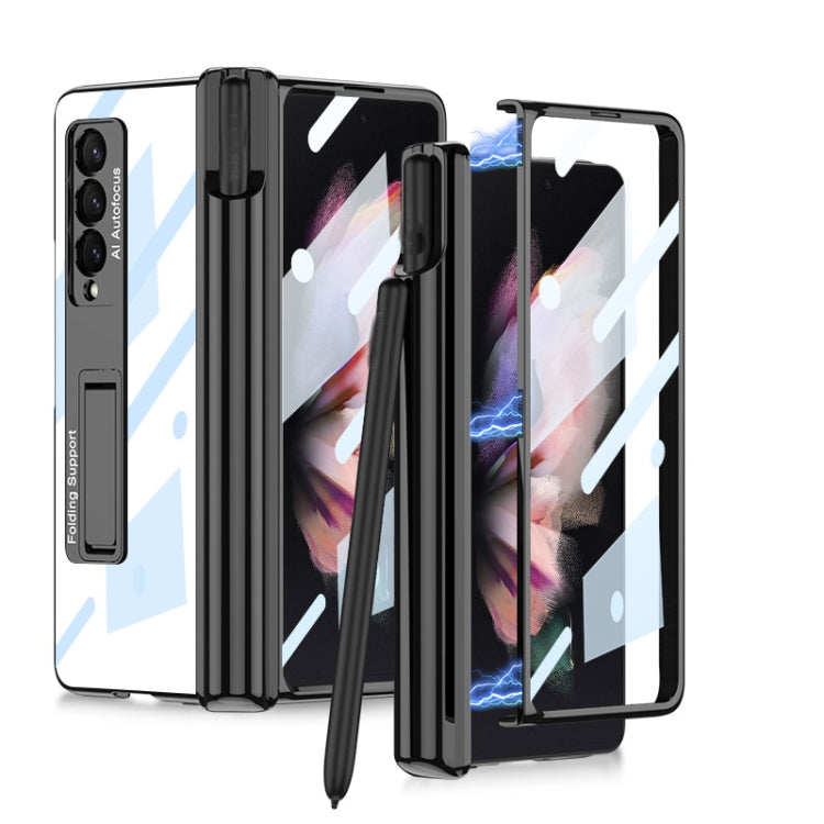 For Samsung Galaxy Z Fold3 5G GKK Magnetic Fold Hinge Shockproof Phone Case with Pen Slots(Black) - Galaxy Phone Cases by GKK | Online Shopping UK | buy2fix