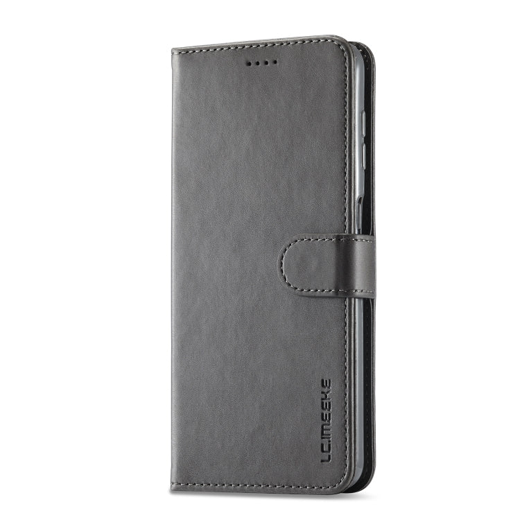 For Samsung Galaxy A54 5G LC.IMEEKE Calf Texture Leather Phone Case(Grey) - Galaxy Phone Cases by LC.IMEEKE | Online Shopping UK | buy2fix