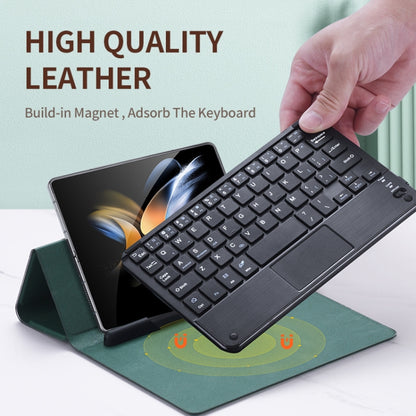 For Samsung Galaxy Z Fold4/Fold3 GKK Magnetic Folding Bluetooth Keyboard Leather Case with Touchpad(Black) - Samsung Keyboard by GKK | Online Shopping UK | buy2fix