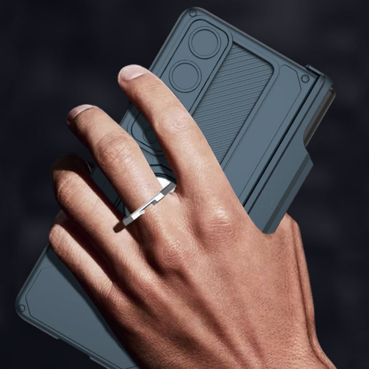 For Samsung Galaxy Z Fold4 GKK Integrated Magnetic Folding Phone Case with Pen Case(Black) - Galaxy Z Fold4 5G Cases by GKK | Online Shopping UK | buy2fix