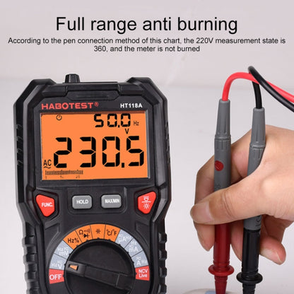 HABOTEST HT118A Handheld Double Backlight High-precision Automatic Digital Multimeter - Digital Multimeter by HABOTEST | Online Shopping UK | buy2fix