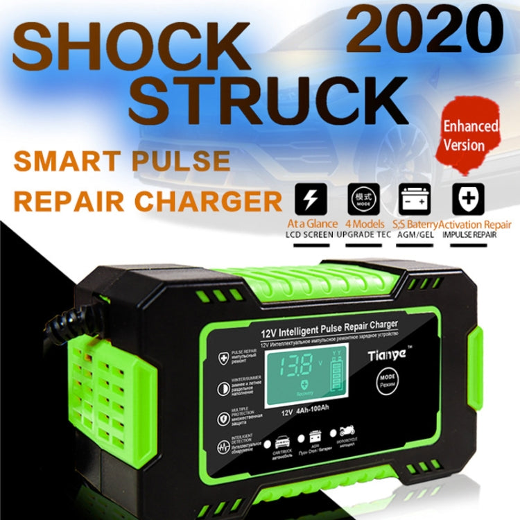 Motorcycle / Car Battery Smart Charger with LCD Creen, Plug Type:JP Plug - In Car by buy2fix | Online Shopping UK | buy2fix