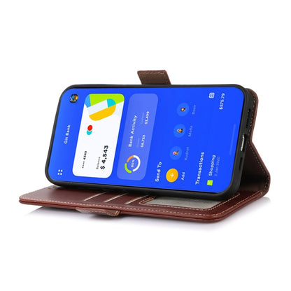 For OnePlus Nord CE 3 Lite Crazy Horse Top Layer Cowhide RFID Leather Phone Case(Brown) - OnePlus Cases by buy2fix | Online Shopping UK | buy2fix