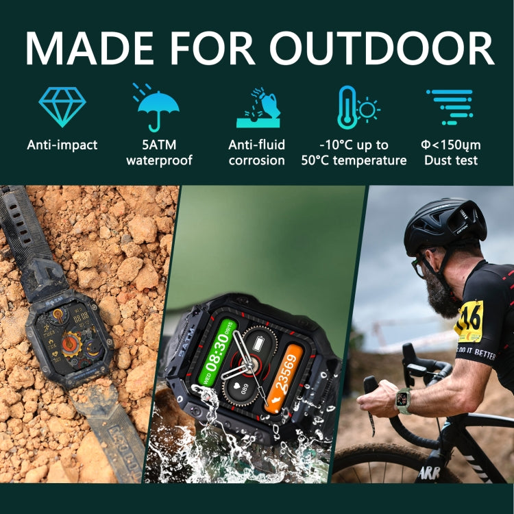 PG333 1.91 inch Waterproof Smart Sports Watch Support Heart Rate Monitoring / Blood Pressure Monitoring(Yellow) - Smart Wear by buy2fix | Online Shopping UK | buy2fix