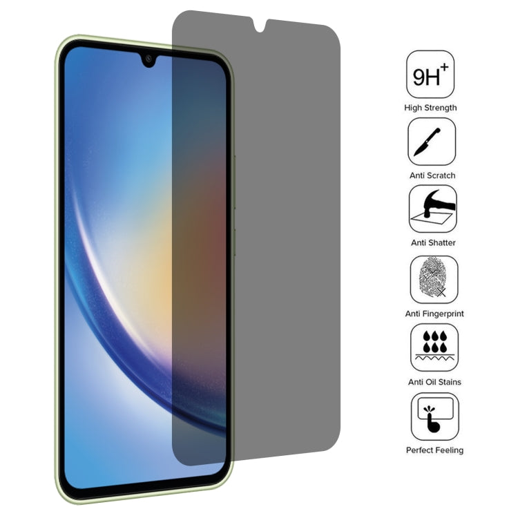 For Samsung Galaxy A34 5G 25pcs Flat Surface Privacy Tempered Glass Film - Galaxy Tempered Glass by buy2fix | Online Shopping UK | buy2fix