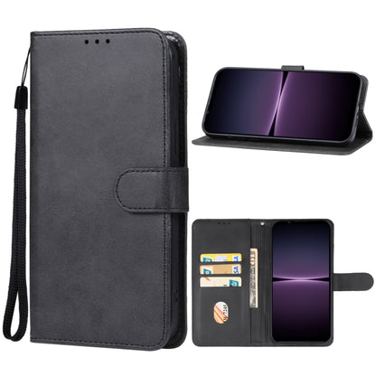 For Sony Xperia 1 V Leather Phone Case(Black) - Sony Cases by buy2fix | Online Shopping UK | buy2fix