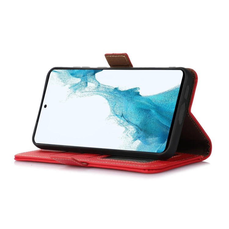 For Sony Xperia 1 IV Side-Magnetic TJ Genuine Leather RFID Phone Case(Red) - Sony Cases by buy2fix | Online Shopping UK | buy2fix