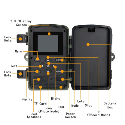 PR5000 2 Inch LCD Screen 1080P WiFi Infrared Night Vision Wildlife Hunting Tracking Camera - Hunting Cameras by buy2fix | Online Shopping UK | buy2fix