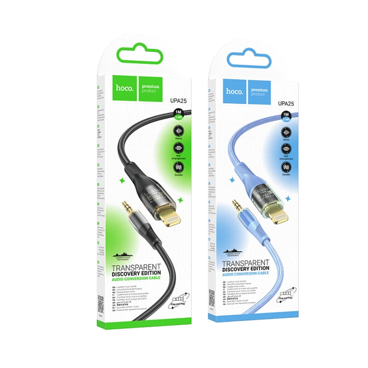 hoco UPA25 Transparent Exploration Version 8 Pin Digital Audio Conversion Cable, Length: 1m(Blue) - Video & Audio Cable by hoco | Online Shopping UK | buy2fix