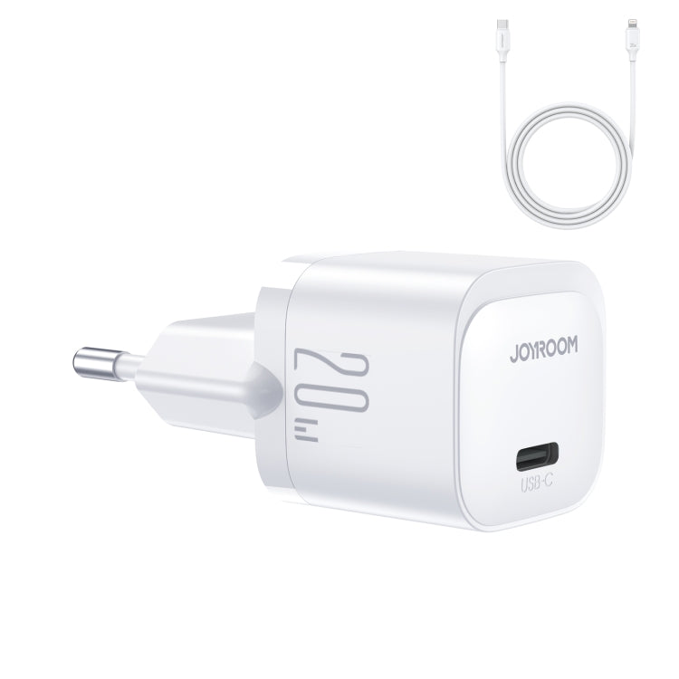 JOYROOM JR-TCF02 PD Type-C 20W Mini Charger with 1m Type-C to 8Pin Cable, Plug:EU Plug(White) - USB Charger by JOYROOM | Online Shopping UK | buy2fix