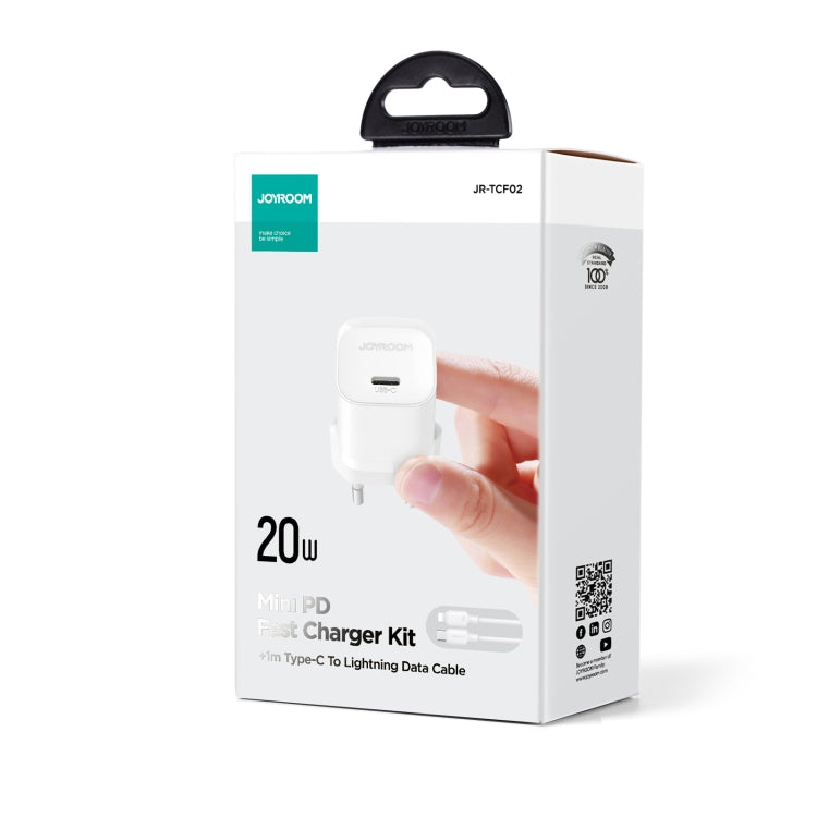 JOYROOM JR-TCF02 PD Type-C 20W Mini Charger with 1m Type-C to 8Pin Cable, Plug:EU Plug(White) - USB Charger by JOYROOM | Online Shopping UK | buy2fix