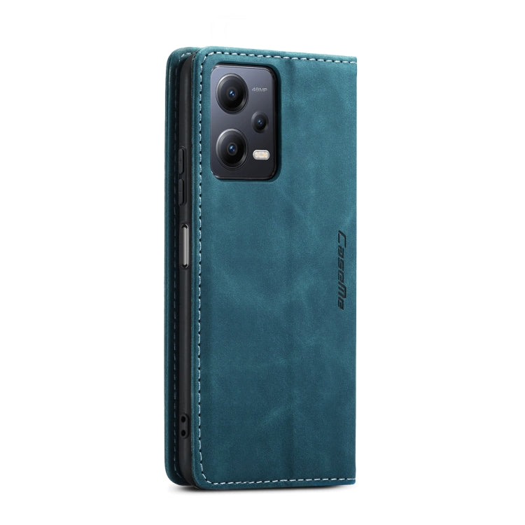 For Xiaomi Redmi Note 12 5G / Poco X5 CaseMe 013 Multifunctional Horizontal Flip Leather Phone Case(Blue) - Note 12 Cases by CaseMe | Online Shopping UK | buy2fix