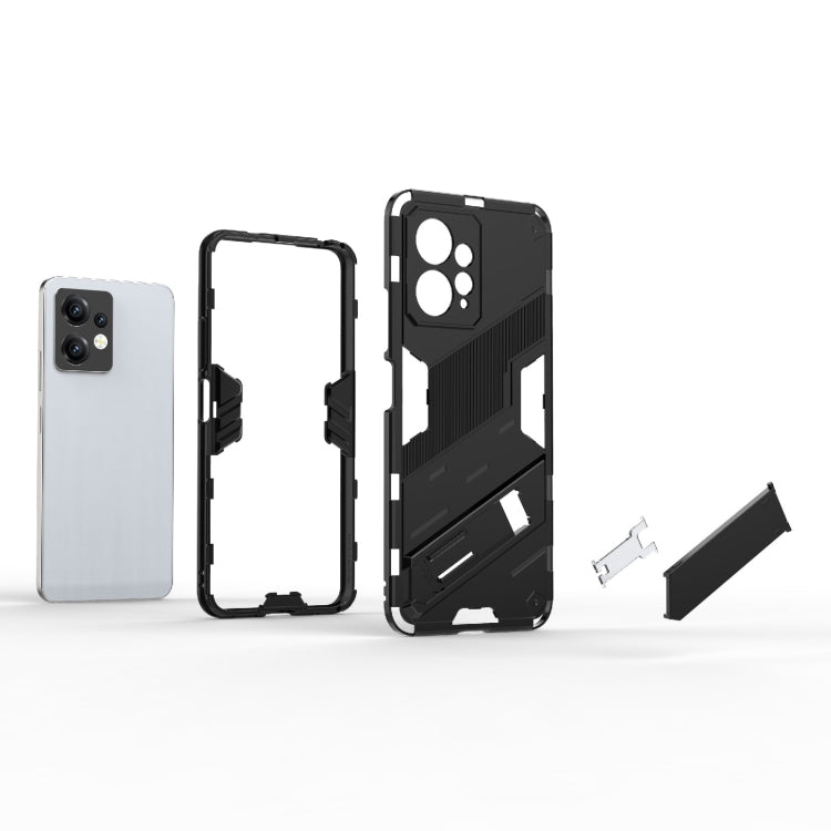 For Xiaomi Redmi Note 12 4G Global Punk Armor 2 in 1 PC + TPU Shockproof Phone Case with Holder(White) - Note 12 Cases by buy2fix | Online Shopping UK | buy2fix