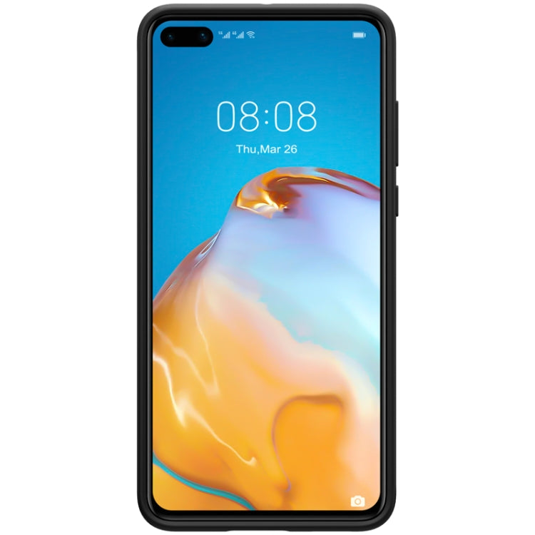 For Huawei P40 NILLKIN Feeling Series Shockproof Liquid Silicone Protective Case(Black) - Huawei Cases by NILLKIN | Online Shopping UK | buy2fix