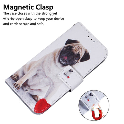 For TCL 408 Coloured Drawing Flip Leather Phone Case(Pug) - More Brand by buy2fix | Online Shopping UK | buy2fix