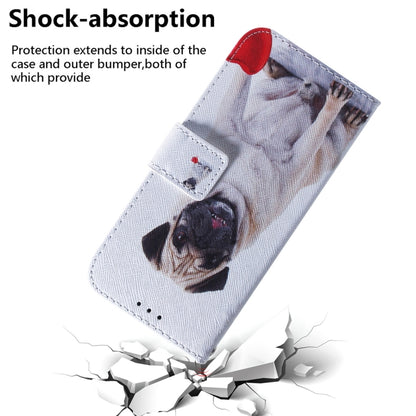 For Xiaomi Redmi 12C / 11A Coloured Drawing Flip Leather Phone Case(Pug) - Xiaomi Cases by buy2fix | Online Shopping UK | buy2fix