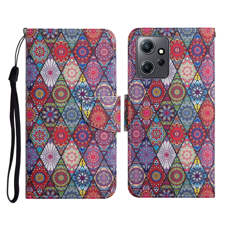 For Xiaomi Redmi Note 12 4G Global Colored Drawing Pattern Flip Leather Phone Case(Diamond Kaleidoscope) - Note 12 Cases by buy2fix | Online Shopping UK | buy2fix