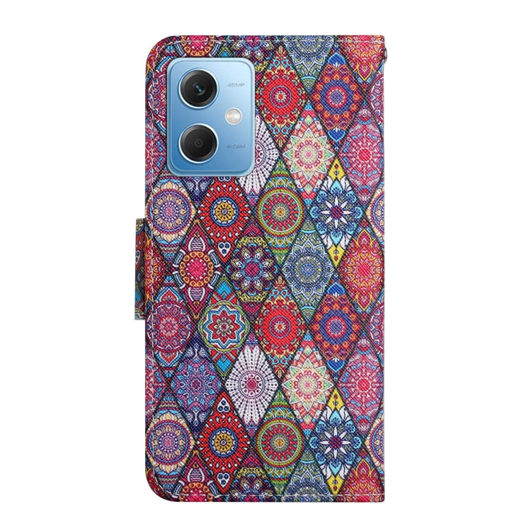 For Xiaomi Redmi Note 12 5G Global/Poco X5 Colored Drawing Pattern Flip Leather Phone Case(Diamond Kaleidoscope) - Note 12 Cases by buy2fix | Online Shopping UK | buy2fix