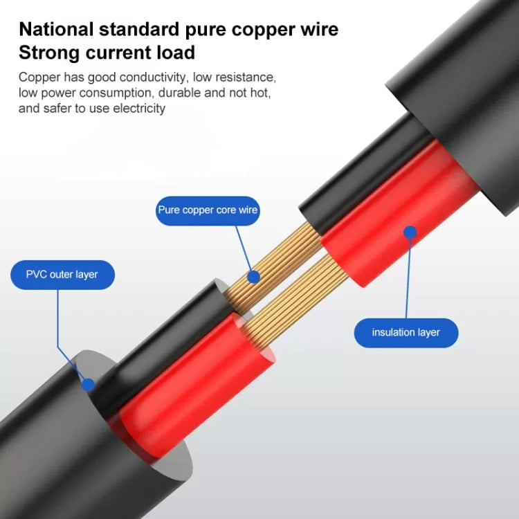 0.5m 2 in 1 DC Female to DC Male Power Connection Extension Cable - Security by buy2fix | Online Shopping UK | buy2fix