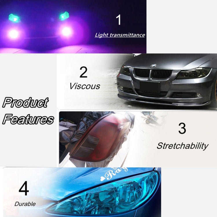 2pcs Car Headlight Protective Film Tail Light Film Motorcycle Fog Light Film, Size:30 x 100cm(Pink) - In Car by buy2fix | Online Shopping UK | buy2fix