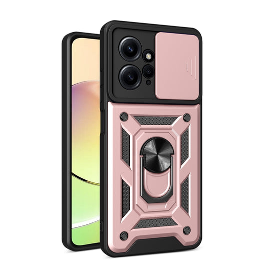 For Xiaomi Redmi Note 12 4G Global Sliding Camera Cover Design Phone Case(Rose Gold) - Note 12 Cases by buy2fix | Online Shopping UK | buy2fix