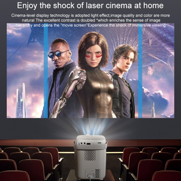 A007 Portable 1280 x 720 HD 113 ANSI Smart LED Projector, Plug:EU Plug(White) - Consumer Electronics by buy2fix | Online Shopping UK | buy2fix