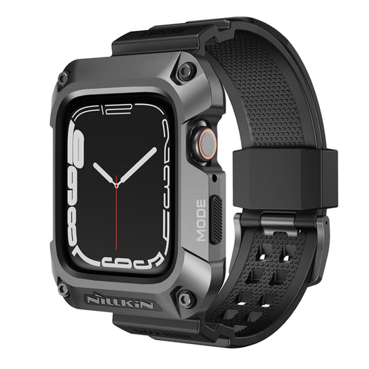 NILLKIN Ruidong Series Alloy + TPU Integrated Watch Band For Apple Watch Series 8&7 45mm(Grey) - Watch Bands by NILLKIN | Online Shopping UK | buy2fix