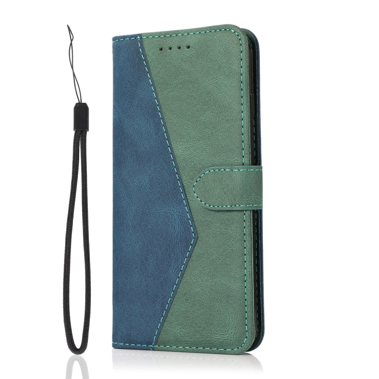 For TCL 40 SE Dual-color Stitching Leather Phone Case(Blue Green) - More Brand by buy2fix | Online Shopping UK | buy2fix