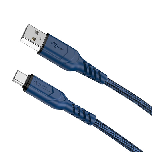 hoco X59 Victory 3A USB to USB-C / Type-C Charging Data Dable, Length:2m(Blue) -  by hoco | Online Shopping UK | buy2fix