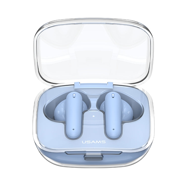 USAMS BE16 Ice Tray Series Transparent TWS In-Ear Wireless Bluetooth Earphone(Blue) - TWS Earphone by USAMS | Online Shopping UK | buy2fix