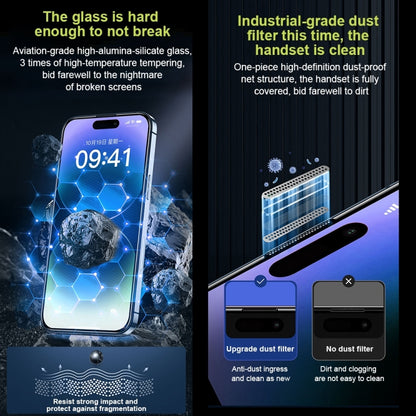 For iPhone 14 Pro Max WK WTP-067 King Kong Vacha 9D Curved Privacy Tempered Glass Film(Black) - iPhone 14 Pro Max Tempered Glass by WK | Online Shopping UK | buy2fix