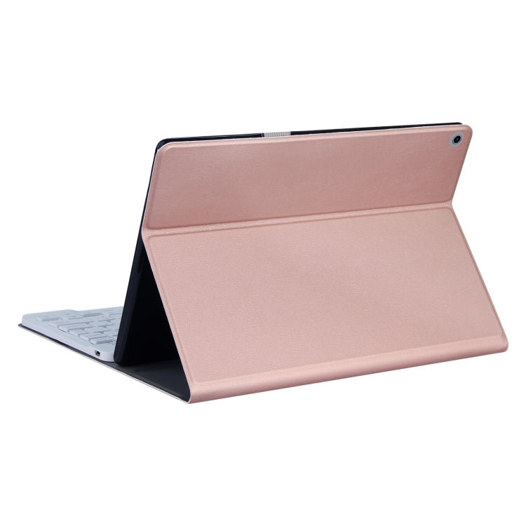For Lenovo Tab M10 3rd Gen TB-328XU Bluetooth Keyboard Leather Tablet Case(Rose Gold) - Lenovo Keyboard by buy2fix | Online Shopping UK | buy2fix