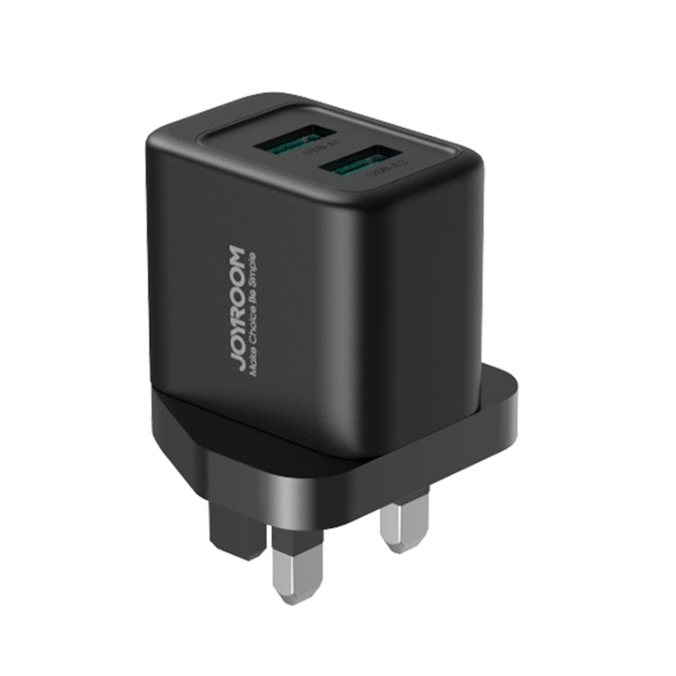 JOYROOM JR-TCN01 2.4A Dual Ports USB Charger, Plug:UK Plug(Black) - USB Charger by JOYROOM | Online Shopping UK | buy2fix