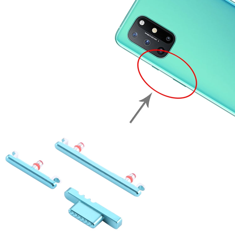 For OnePlus 8T Power Button + Volume Control Button(Blue) - Home key & Side Key by buy2fix | Online Shopping UK | buy2fix