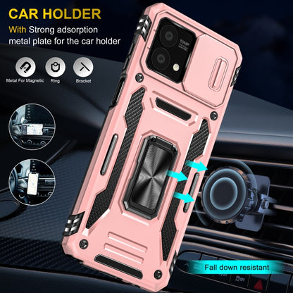 For Motorola Moto G Stylus 2023 Armor PC + TPU Camera Shield Phone Case(Rose Gold) - Motorola Cases by buy2fix | Online Shopping UK | buy2fix