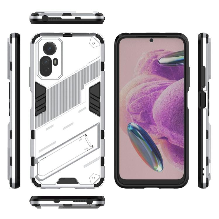 For Xiaomi Redmi Note 12S 4G Punk Armor 2 in 1 PC + TPU Phone Case(White) - Xiaomi Cases by buy2fix | Online Shopping UK | buy2fix