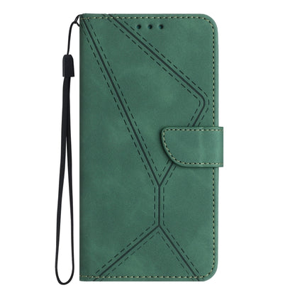 For Xiaomi POCO F4 5G Stitching Embossed Leather Phone Case(Green) - Xiaomi Cases by buy2fix | Online Shopping UK | buy2fix