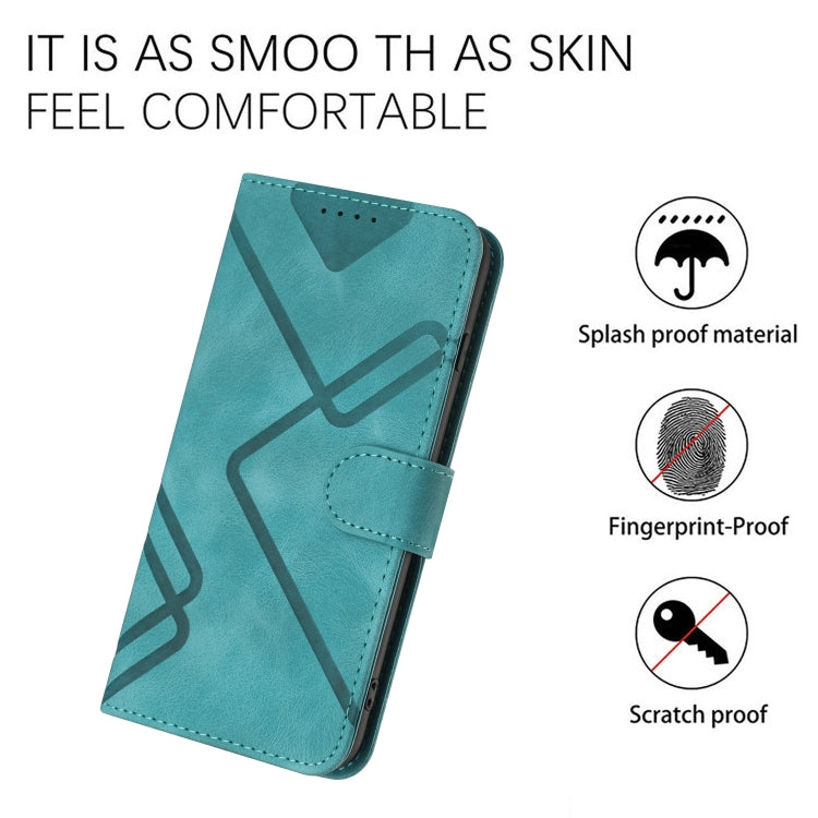 For Honor 20S Russia /20 lite Russia  Line Pattern Skin Feel Leather Phone Case(Light Blue) - Honor Cases by buy2fix | Online Shopping UK | buy2fix