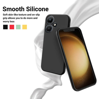 For Infinix Hot 30 Pure Color Liquid Silicone Shockproof Phone Case(Black) - Infinix Cases by buy2fix | Online Shopping UK | buy2fix