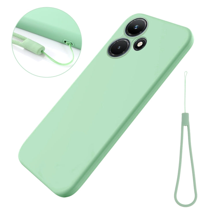 For Infinix Hot 30 Play Pure Color Liquid Silicone Shockproof Phone Case(Green) - Infinix Cases by buy2fix | Online Shopping UK | buy2fix