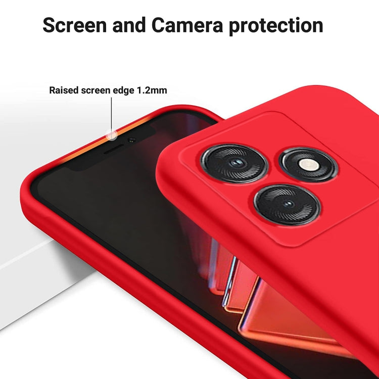 For Tecno Spark 10 4G / 10C 4G Pure Color Liquid Silicone Shockproof Phone Case(Red) - Tecno Cases by buy2fix | Online Shopping UK | buy2fix