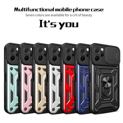 For Huawei nova Y61 Sliding Camera Cover Design TPU+PC Phone Case(Gold) - Huawei Cases by buy2fix | Online Shopping UK | buy2fix