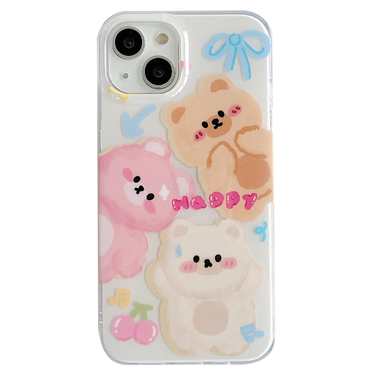 For iPhone 13 Pro Max IMD Cute Animal Pattern Phone Case(Bear) - iPhone 13 Pro Max Cases by buy2fix | Online Shopping UK | buy2fix