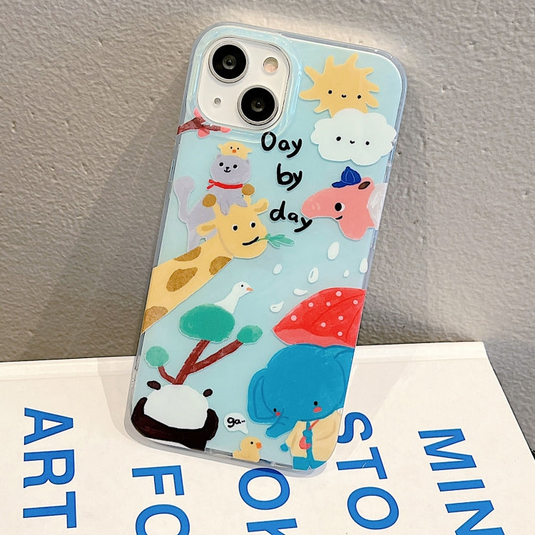 For iPhone 11 IMD Cute Animal Pattern Phone Case(Giraffe) - iPhone 11 Cases by buy2fix | Online Shopping UK | buy2fix