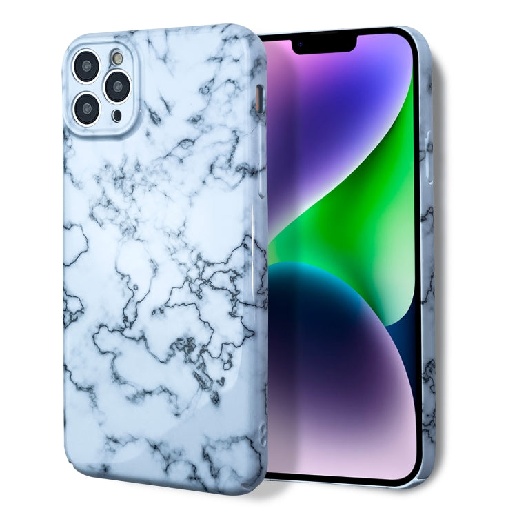 For iPhone 13 Pro Marble Pattern Phone Case(Green White) - iPhone 13 Pro Cases by buy2fix | Online Shopping UK | buy2fix