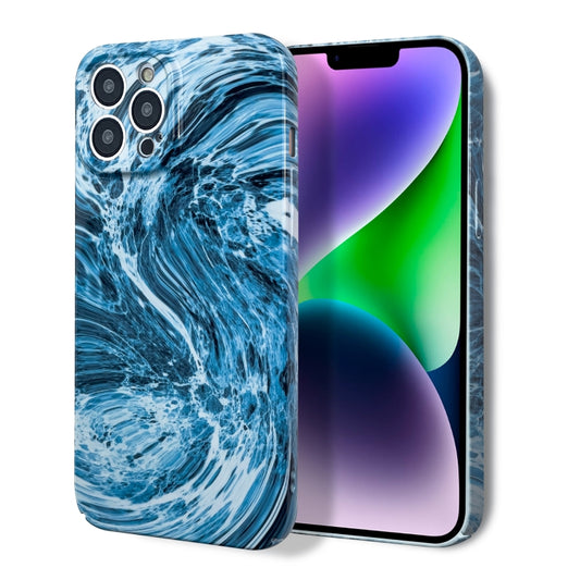 For iPhone XR Marble Pattern Phone Case(Navy Blue White) - More iPhone Cases by buy2fix | Online Shopping UK | buy2fix