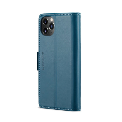 For iPhone 11 Pro CaseMe 023 Butterfly Buckle Litchi Texture RFID Anti-theft Leather Phone Case(Blue) - iPhone 11 Pro Cases by CaseMe | Online Shopping UK | buy2fix