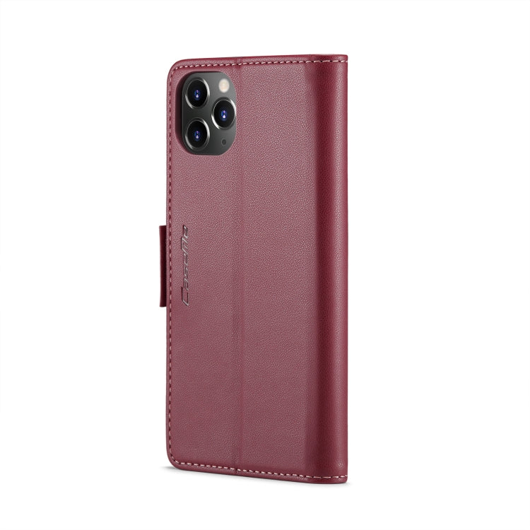 For iPhone 11 Pro Max CaseMe 023 Butterfly Buckle Litchi Texture RFID Anti-theft Leather Phone Case(Wine Red) - iPhone 11 Pro Max Cases by CaseMe | Online Shopping UK | buy2fix